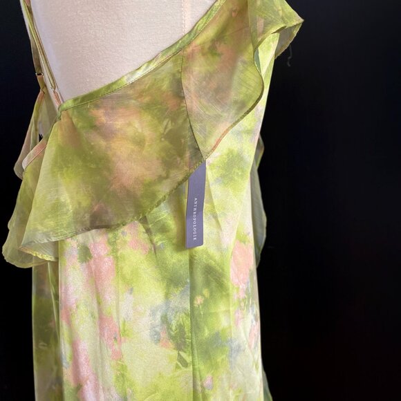 MISA Los Angeles | Chartreuse Asymmetrical Hem Maxi Dress | NWT - Picture 10 of 11